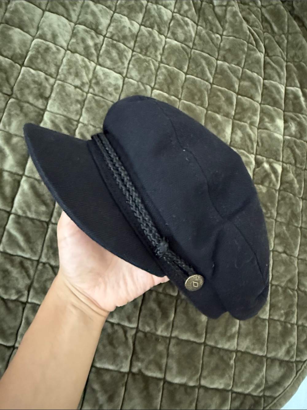 Brixton Black Newsboy Cap - Picture 3 of 4
